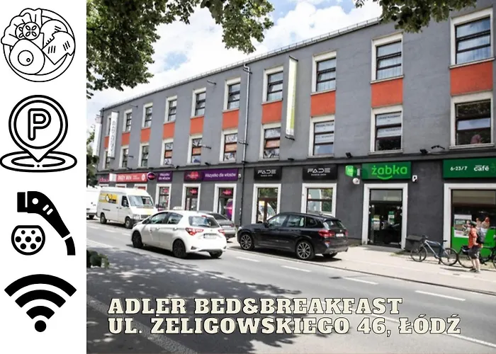 Alojamento de Acomodação e Pequeno-almoço Adler Łódź